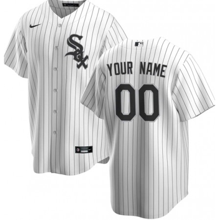 Men's Chicago White Sox Customized White Stitched MLB Jersey