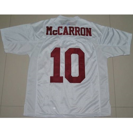 Crimson Tide #10 AJ McCarron White Stitched NCAA Jersey