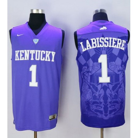 Wildcats #1 Skal Labissiere Blue Basketball Stitched NCAA Jersey