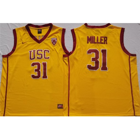 Men's USC Trojans #31 Cheryl Miller Yellow Stitched Jersey