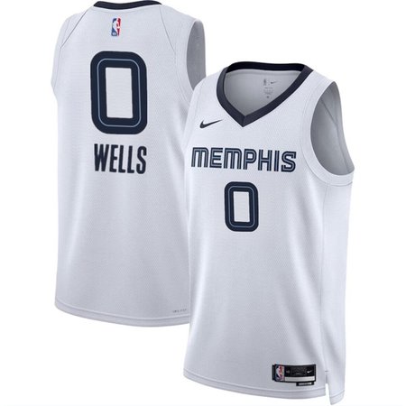 Men's Memphis Grizzlies #0 Jaylen Wells White 2024 Draft Association Edition Stitched Jersey