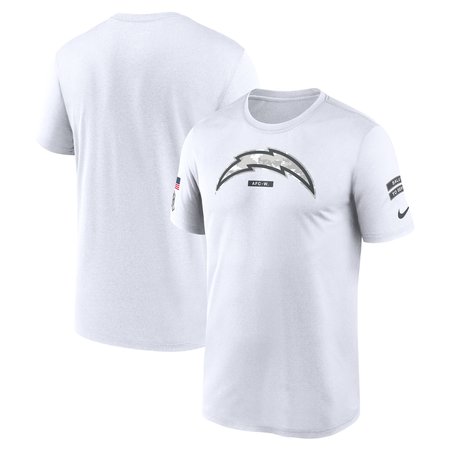 Men's Los Angeles Chargers Nike White 2024 Salute To Service Legend Performance T-Shirt