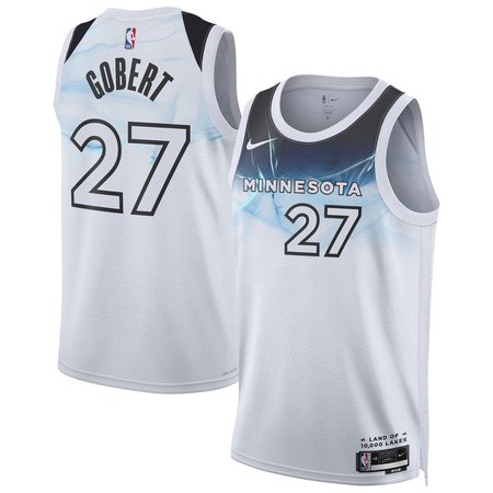 Unisex Minnesota Timberwolves Rudy Gobert Nike White 2024/25 Swingman Player Jersey - City Edition