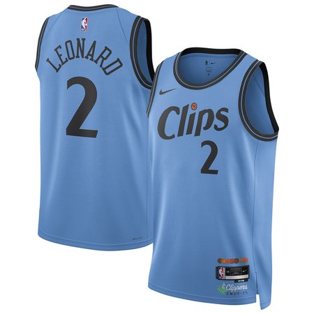 Unisex LA Clippers Kawhi Leonard Nike Light Blue 2024/25 Swingman Player Jersey - City Edition