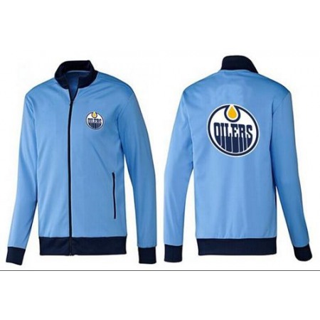 NHL Edmonton Oilers Zip Jackets Light Blue