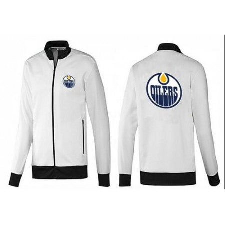 NHL Edmonton Oilers Zip Jackets White-1